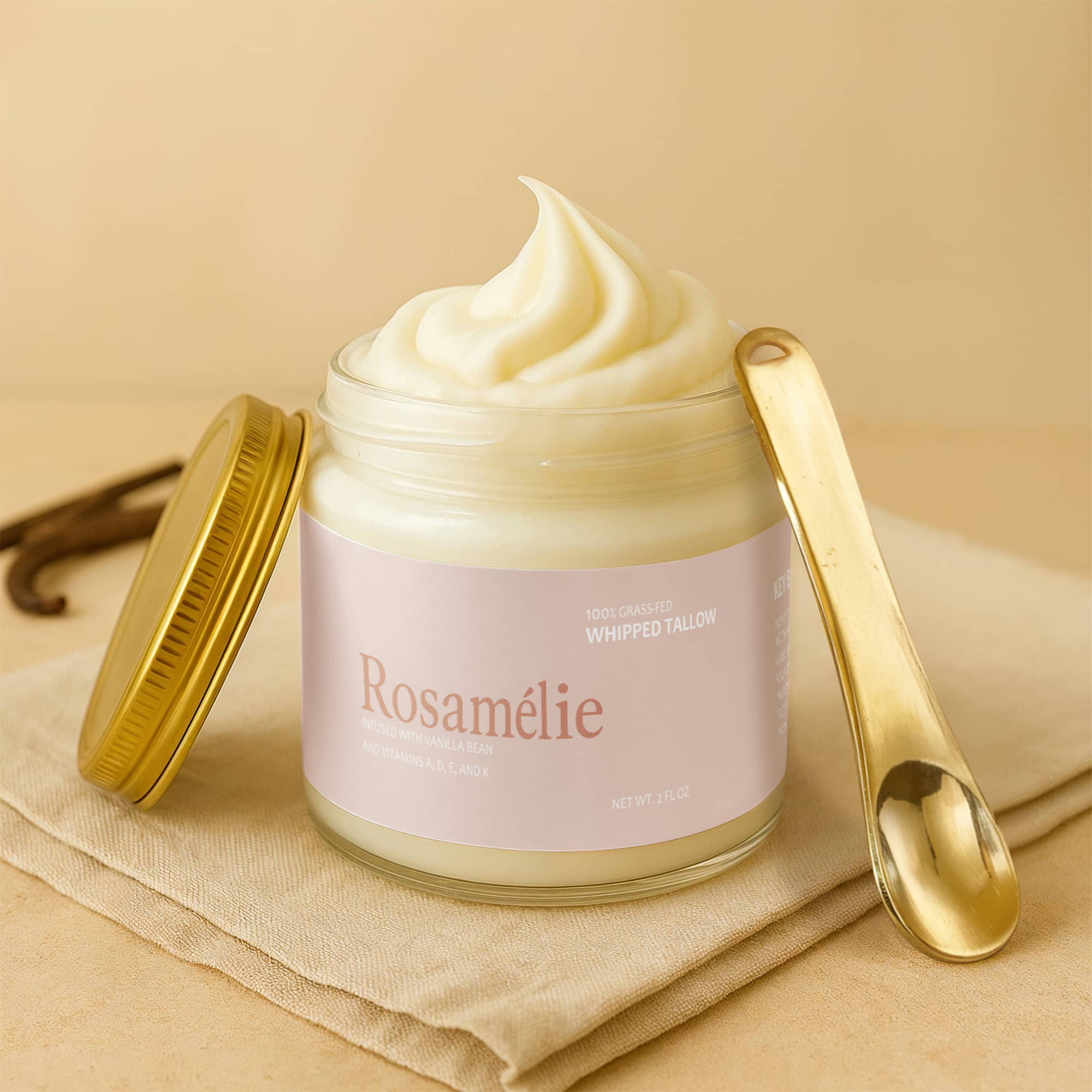 Vanilla Infused, Whipped Tallow Balm
